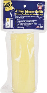 Foampro 44 Trim Roller Refill, 3/8 in Thick Nap, 3 in L, Foam Cover